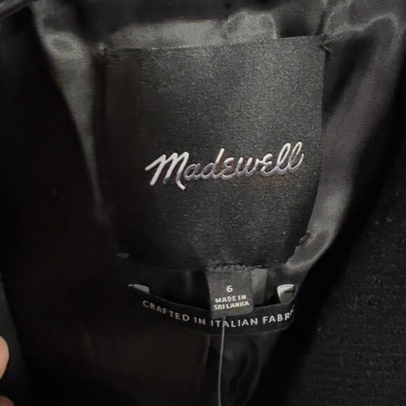 Madewell Womens $298 Blazer Coat in Insuluxe Fabric Black Size 6 NT120 - Picture 11 of 11